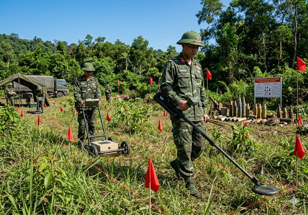 rà phá bom mìn thực hiện khi nào